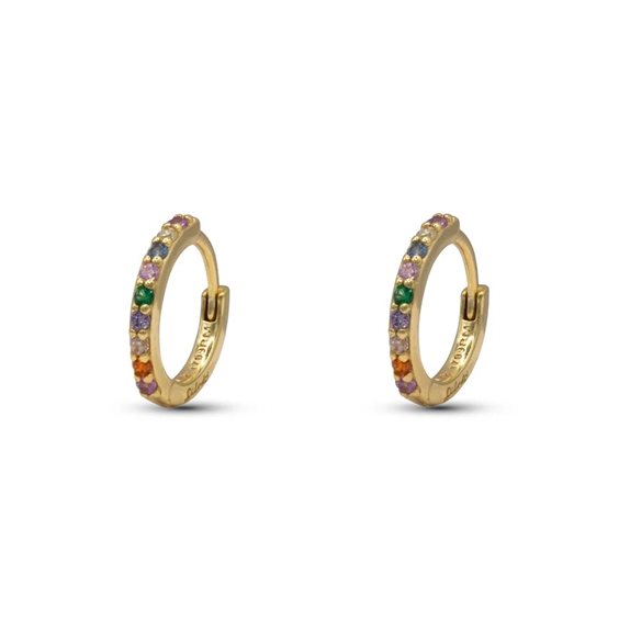 Orecchini Dilvdò Donna Hoop ring in Argento Zircone ORDLOMCOLOR3 - ORDLOMCOLOR3